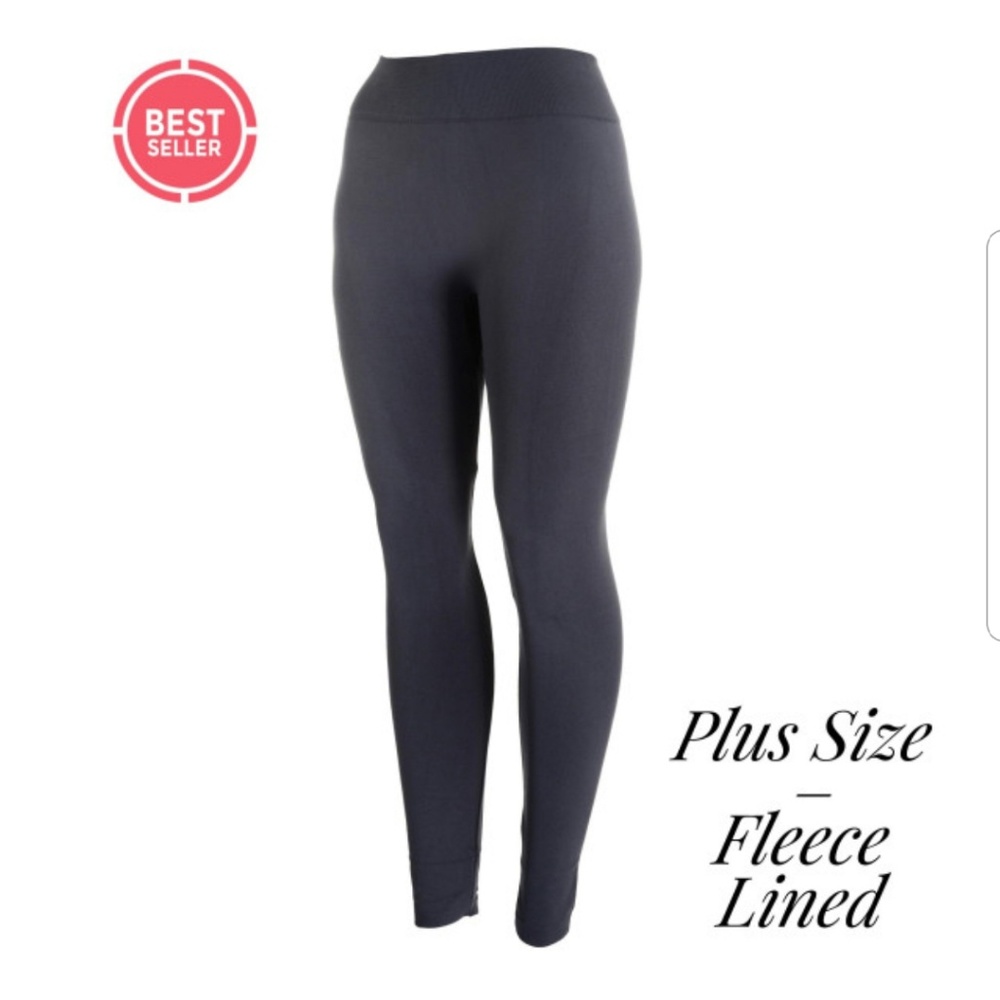 *- Fleece Line Leggings Dark  Gray